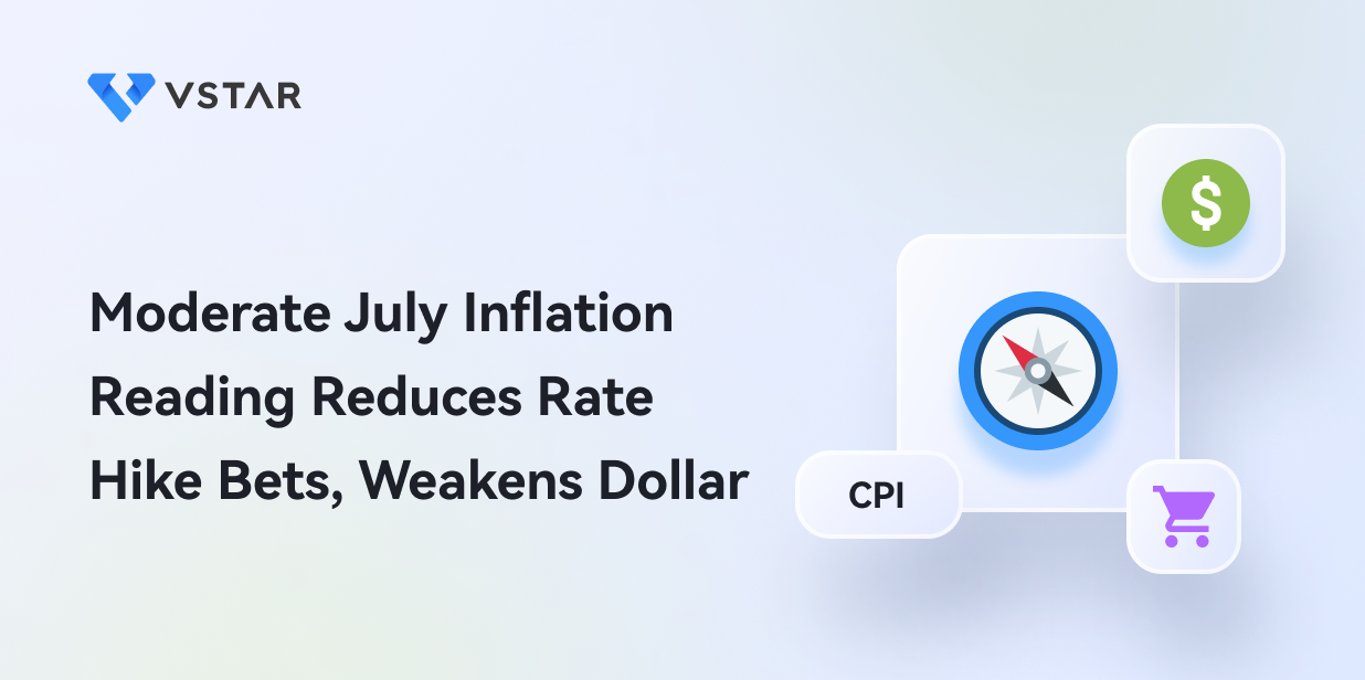 Moderate July Inflation Reading Reduces Rate Hike Bets, Weakens Dollar