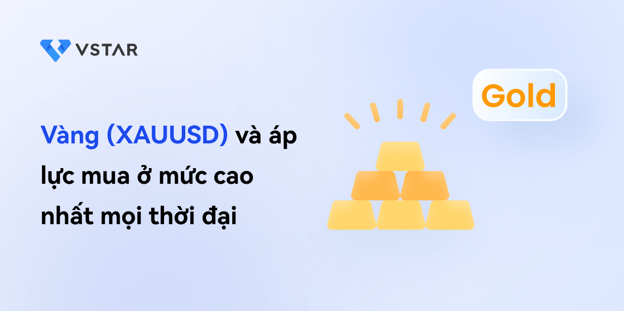 Vàng (XAUUSD) giữ áp lực mua ở mức cao nhất mọi thời đại