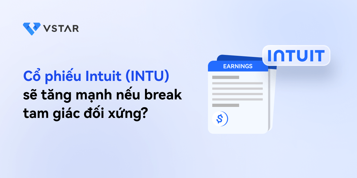 Cổ phiếu Intuit (INTU) có thể sẽ tăng mạnh ngay khi phá vỡ mô hình tam giác đối xứng?