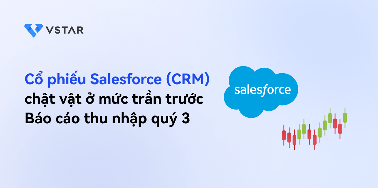 Cổ phiếu Salesforce (CRM) chật vật ở mức trần trước Báo cáo thu nhập quý 3